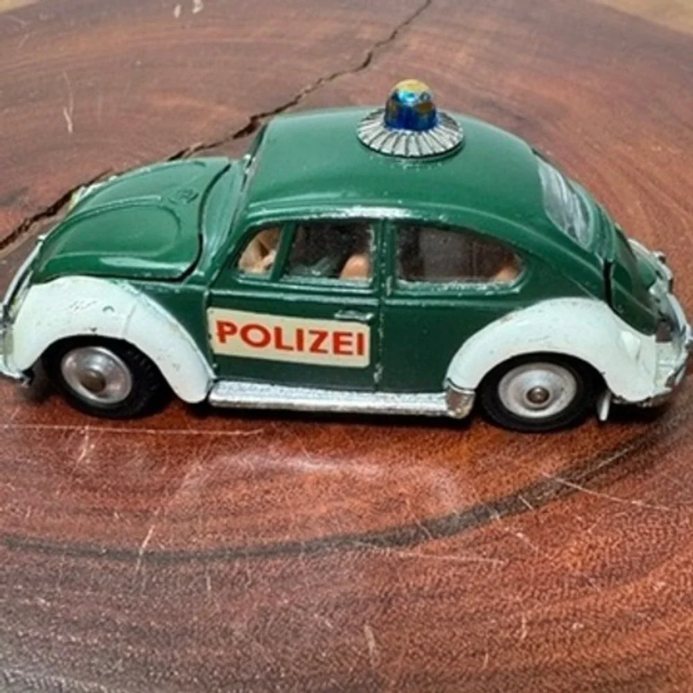 Vintage Corgi Toys Volkswagen 1200 Saloon Polizei Police Car Green White Diecast